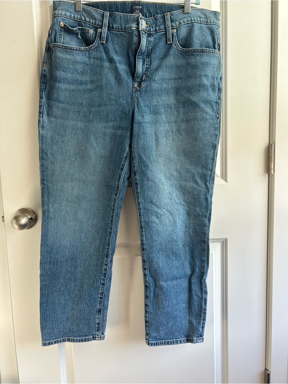 J. Crew Straight-Leg Women’s Jeans in Light-Medium Blue Wash